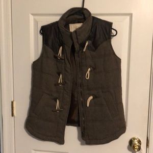 Brown chevron vest